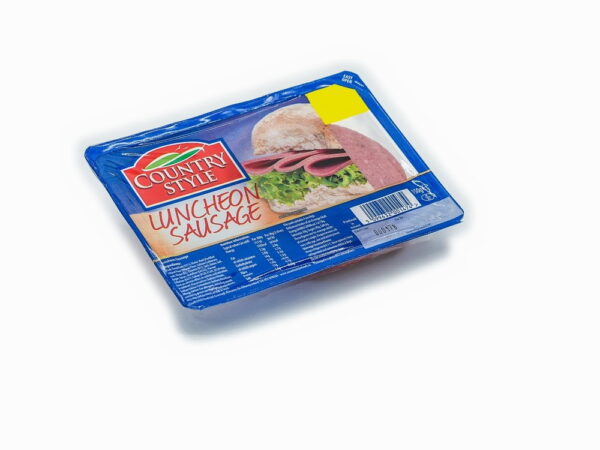 A pack of sliced Country Style luncheon sausage