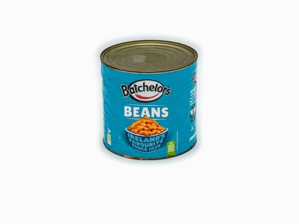 A catering tin of baked beans