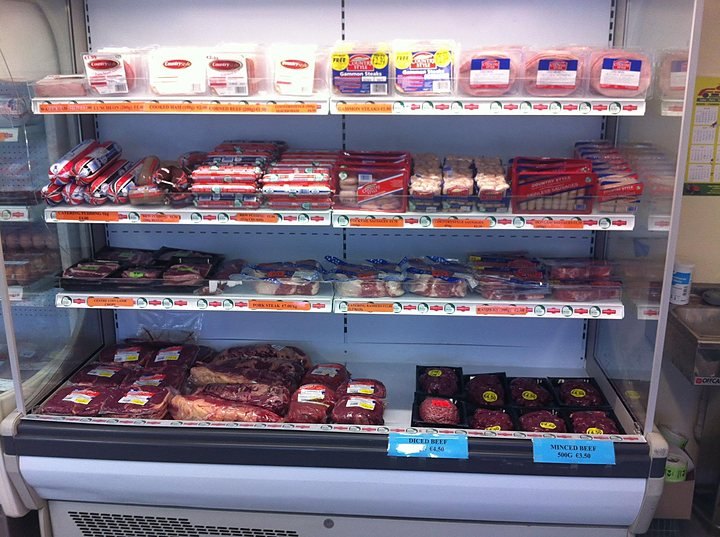 Fresh meat in the outlet’s chilled display